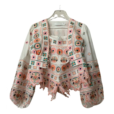 Pre-owned Zimmermann Top In Multicolour
