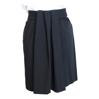 Pre-owned Diane Von Furstenberg Mini Skirt In Black