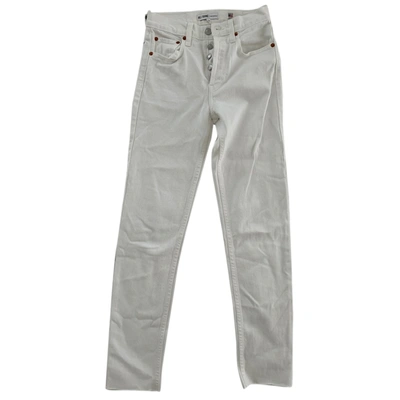 Pre-owned Re/done Slim Jeans In White