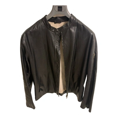 Pre-owned Mauro Grifoni Leather Jacket In Black