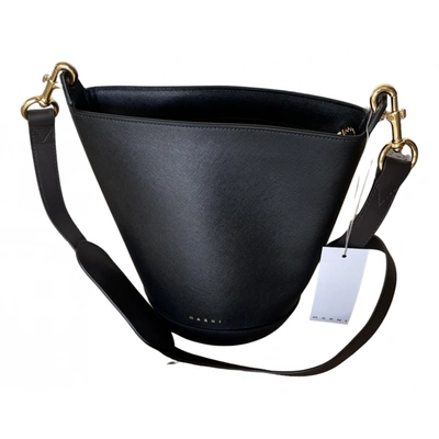 Pre-owned Marni Leather Handbag In Black