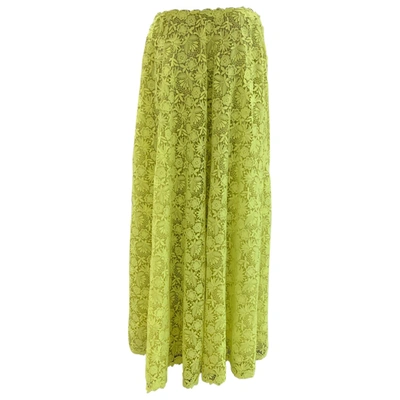 Pre-owned Valentino Maxi Skirt In Yellow