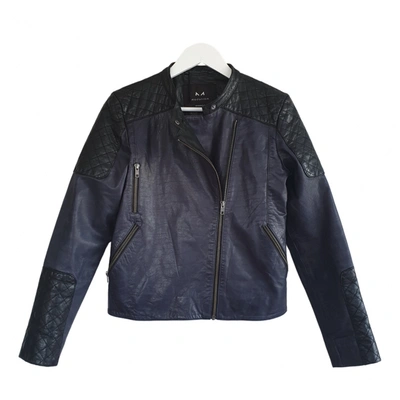 Pre-owned Modstrom Leather Jacket In Navy