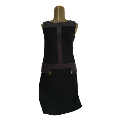 Pre-owned Luisa Spagnoli Wool Mini Dress In Black