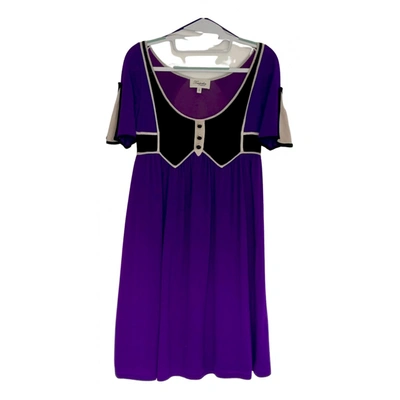 Pre-owned Temperley London Cashmere Dress In Purple