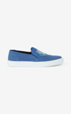 Kenzo Men's K-skate Embroidered Tiger Canvas Slip-on Sneakers In Blue