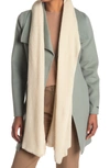 Portolano Ribbed Knit Wrap Scarf In Latte