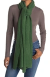 Portolano Ribbed Knit Wrap Scarf In Meadow Green
