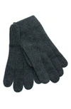 Portolano Cashmere Tech Gloves In Heather Charcoal