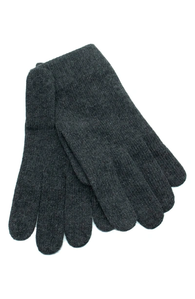 Portolano Cashmere Tech Gloves In Charcoal