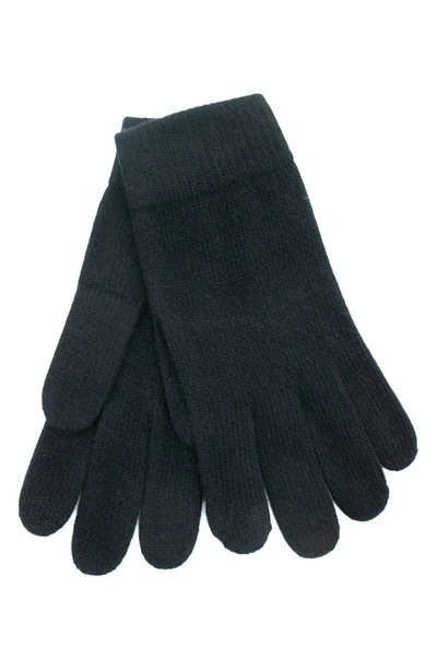 Portolano Cashmere Tech Gloves In Black
