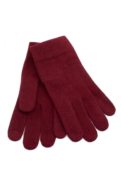 Portolano Cashmere Tech Gloves In Rum