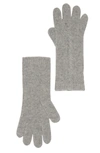 Portolano Cable Knit Cashmere Gloves In Light Heather Grey