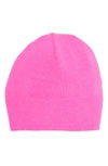 Portolano Slouchy Cashmere Knit Beanie In Dayglo Pink