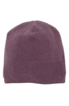 Portolano Slouchy Cashmere Knit Beanie In Dusty Prune