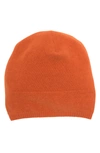 Portolano Slouchy Cashmere Knit Beanie In Pumpkin