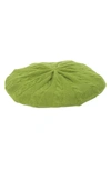 Portolano Cable Knit Cashmere Beret In Cedar Green