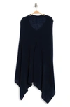 Portolano Cowl Neck Knit Poncho In Navy