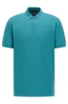 Hugo Boss Regular Fit Polo Shirt In Pima Cotton Piqu In Blue