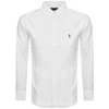 Polo Ralph Lauren Slim-fit Button-down Collar Logo-embroidered Cotton Oxford Shirt In White