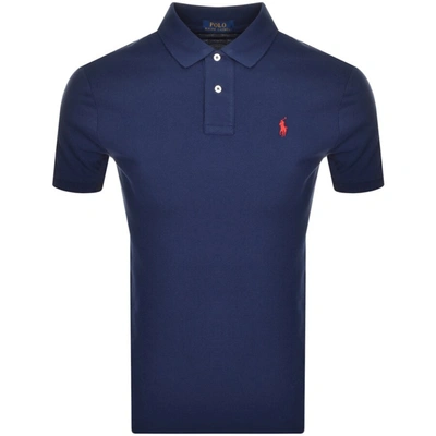 Polo Ralph Lauren Ralph Lauren Slim Fit Polo T Shirt Navy In Black