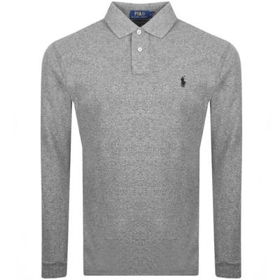 Ralph Lauren Long Sleeved Polo T Shirt Grey