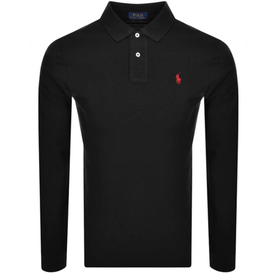 POLO RALPH LAUREN RALPH LAUREN LONG SLEEVE POLO T SHIRT BLACK