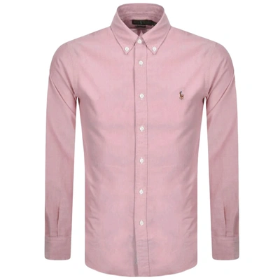 Ralph Lauren Slim Fit Oxford Shirt Pink