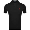 RALPH LAUREN RALPH LAUREN CUSTOM SLIM FIT POLO T SHIRT BLACK