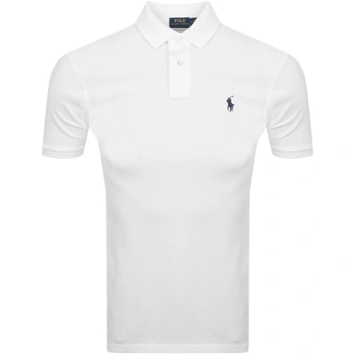 POLO RALPH LAUREN RALPH LAUREN SLIM FIT POLO T SHIRT WHITE