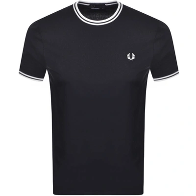 FRED PERRY FRED PERRY TWIN TIPPED T SHIRT NAVY