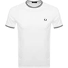 Fred Perry Logo-embroidered Cotton T-shirt In White