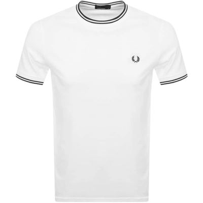FRED PERRY FRED PERRY TWIN TIPPED T SHIRT WHITE