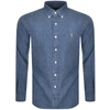 Polo Ralph Lauren Denim Sport Shirt In Blue