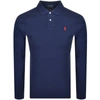 Polo Ralph Lauren Long-sleeved Polo Shirt With Classic Collar In Navy