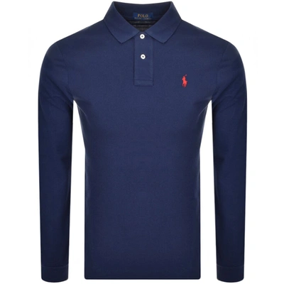 POLO RALPH LAUREN RALPH LAUREN LONG SLEEVE POLO T SHIRT NAVY