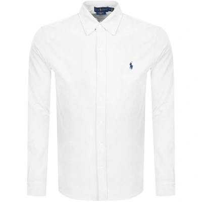 POLO RALPH LAUREN RALPH LAUREN FEATHERWEIGHT MESH SHIRT WHITE