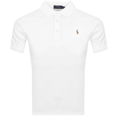 Polo Ralph Lauren Short Sleeve Cotton Polo Shirt In White