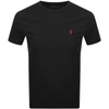 Ralph Lauren Black Cotton T-shirt In Coastal Beige/c8133