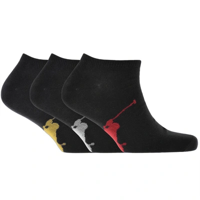 Ralph Lauren 3 Pack Trainer Socks Black