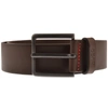 Hugo Boss Hugo Gionio Leather Belt Brown In Brown