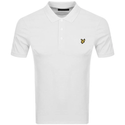 Lyle & Scott Lyle And Scott Short Sleeved Polo T Shirt White In Blues