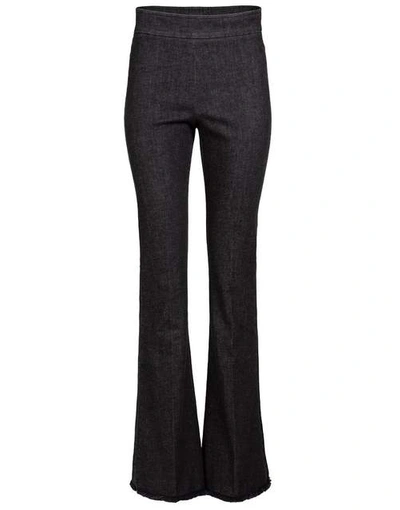 Avenue Montaigne Bellini Full Length Flare Pant - Dark Grey In Darkgrey