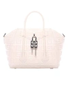 Givenchy Ivory Antigona Lock Mini 4g Leather Bag In Floral