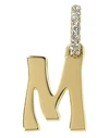 MARLO LAZ Small "M" Diamond Initial Charm