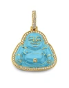 BUDDHA MAMA Sky Blue Enamel Happy Buddha Pendant