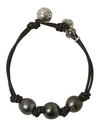 JOHN VARVATOS Tahitian Pearl Leather Bracelet