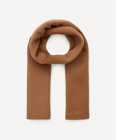 Totême Wool Cashmere Long Double Scarf In Camel