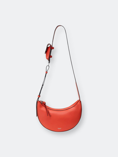 Oryany Rookie Half-moon Leather Crossbody Bag In Red