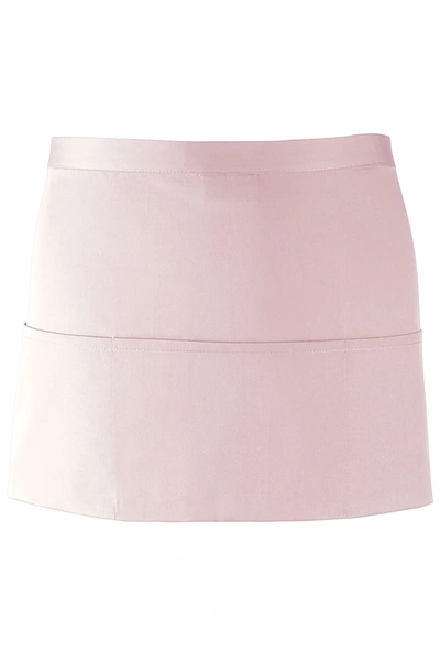 Premier Ladies/womens Colors 3 Pocket Apron / Workwear (pink) (one Size)